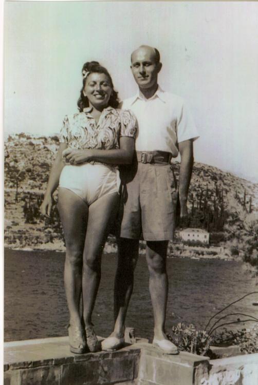 Dad and Mom on their Honeymoon in Dubrovnik August 1946